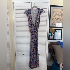 Boden Wrap Dress Periwinkle, Pink, Green Floral